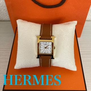 エルメス(Hermes)のHERMES／ エルメス H ウォッチ  ゴールド色  レディース用(腕時計)