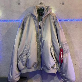 バレンシアガ(Balenciaga)のVETEMENTS × ALPHA 17AW ma-1 ジャケット Mサイズ(ブルゾン)