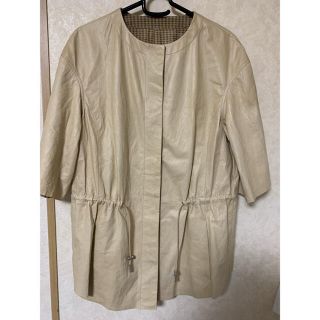 DROMe 20ss レザージャケット　ベージュ(シャツ/ブラウス(半袖/袖なし))