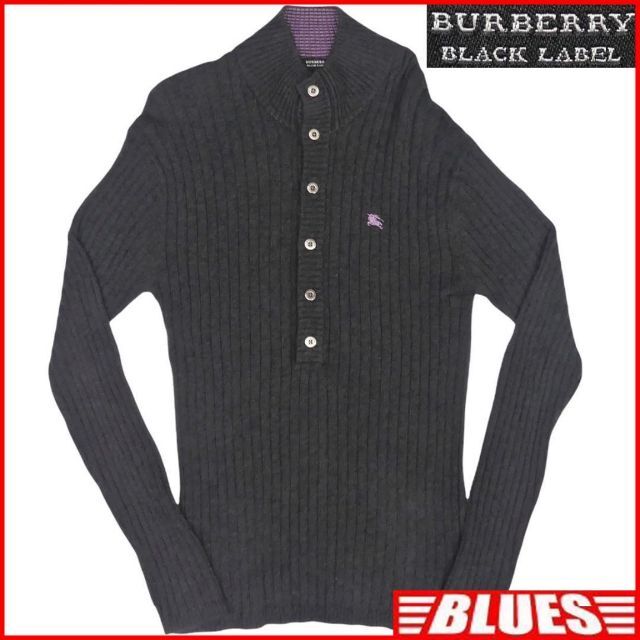 BURBERRY BLACK LABEL(バーバリーブラックレーベル)のバーバリーブラックレーベル セーター ニットL メンズ 3 チャコールグレー メンズのトップス(ニット/セーター)の商品写真