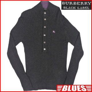 バーバリーブラックレーベル(BURBERRY BLACK LABEL)のバーバリーブラックレーベル セーター ニットL メンズ 3 チャコールグレー(ニット/セーター)