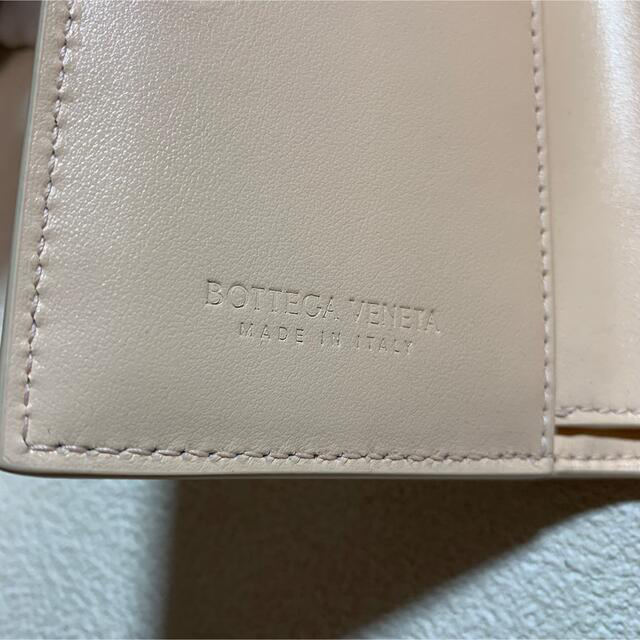 良品『USED』 BOTTEGAVENETA ボッテガヴェネタ イントレチャート 二つ折り財布 レザー ブラウン/レッド/ベージュ