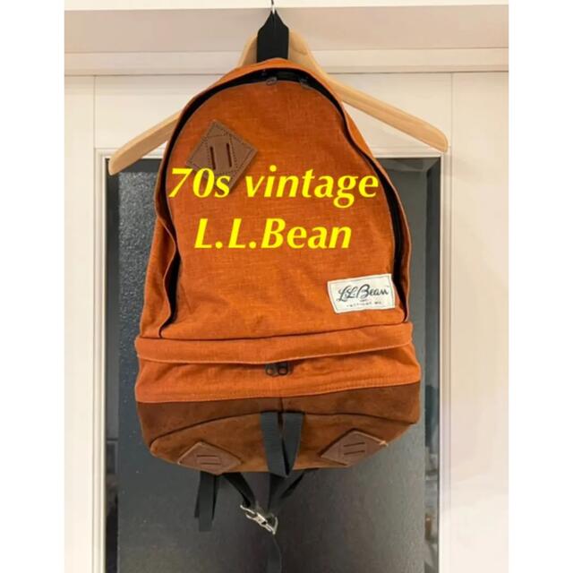 L.L.Bean(エルエルビーン)の70s L.L.Bean 筆記体タグ ビンテージデイパック レンガ色 USA製 メンズのバッグ(バッグパック/リュック)の商品写真