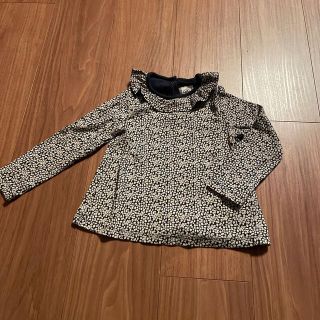 プチバトー(PETIT BATEAU)のPETIT BATEAU プチバトー 木の実柄 フリル 長袖 トップス 36m(Tシャツ/カットソー)