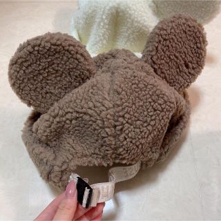 ディズニー ブラウン モコモコキャップ