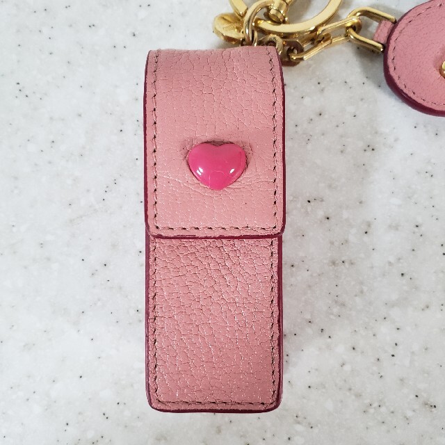 本店 miumiu ミュウミュウ マドラス リップケース チャーム