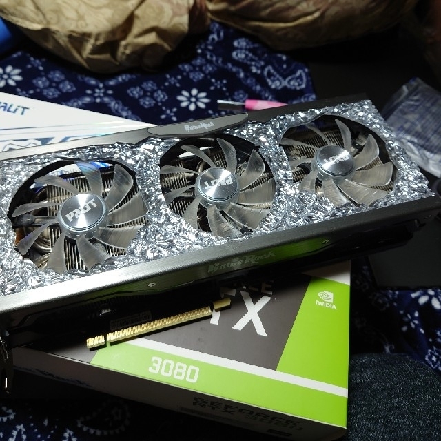 Palit RTX3080 (RTX3080 GameRock OC)非LHR本体本体の箱使用期間