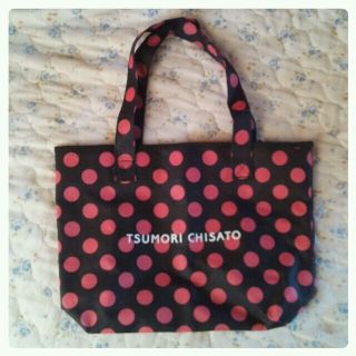 ツモリチサト(TSUMORI CHISATO)のピンクドット大型トート(トートバッグ)