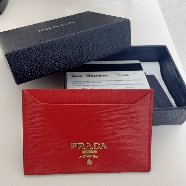 新品⭐︎PRADA プラダ 1mf011 ロングウォレット カードケース レッド