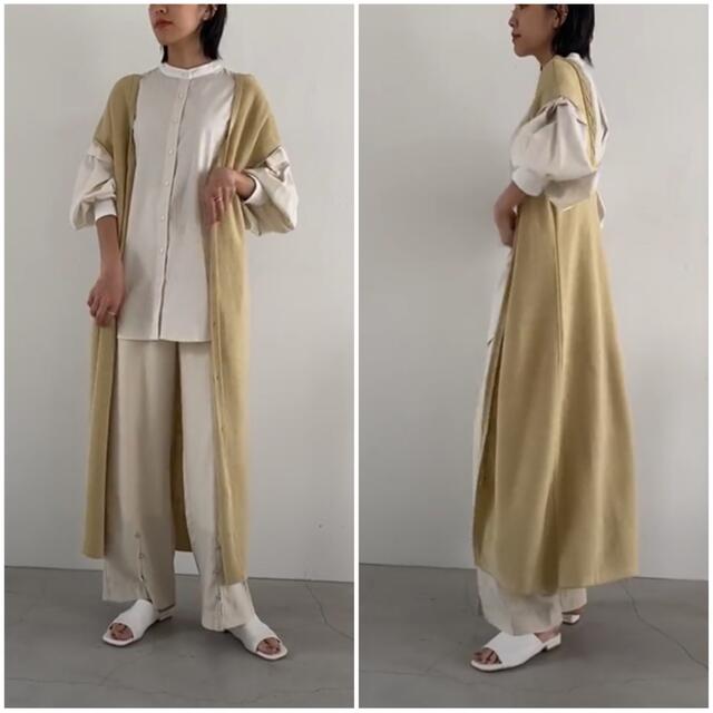 【willfully】未使用 knit 2way kaftan vest OP レディースのワンピース(ロングワンピース/マキシワンピース)の商品写真