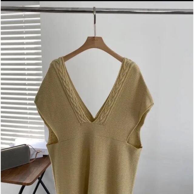 【willfully】未使用 knit 2way kaftan vest OP レディースのワンピース(ロングワンピース/マキシワンピース)の商品写真