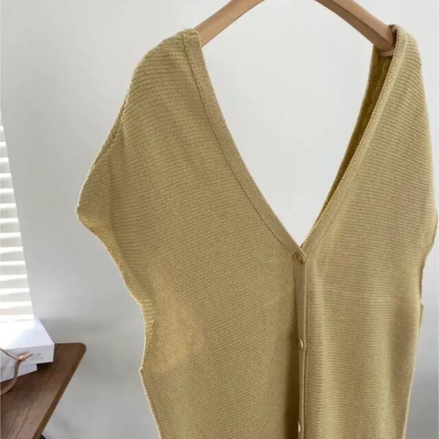 【willfully】未使用 knit 2way kaftan vest OP レディースのワンピース(ロングワンピース/マキシワンピース)の商品写真