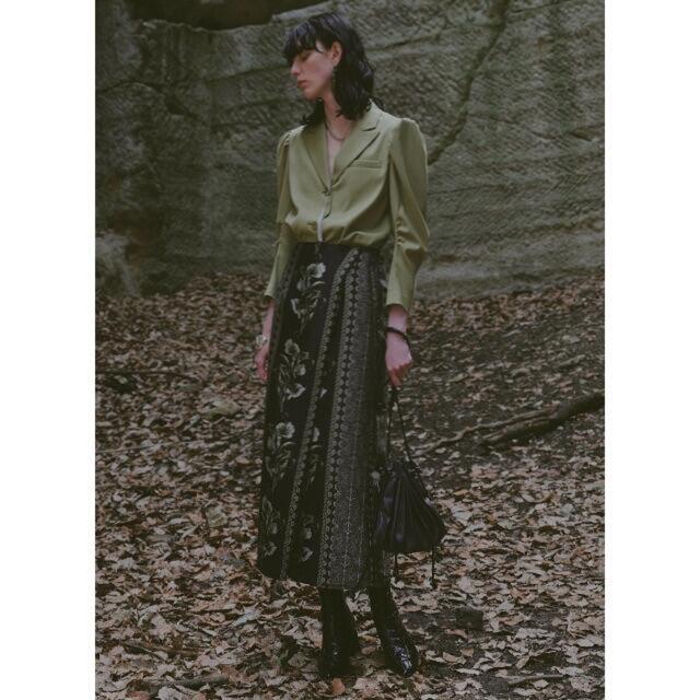 Ameri VINTAGE(アメリヴィンテージ)の値下げ IMANE JACQUARD WRAP SKIRT レディースのスカート(ロングスカート)の商品写真