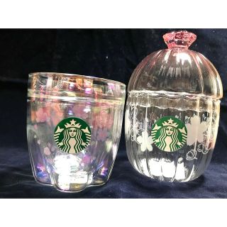 スターバックスコーヒー(Starbucks Coffee)のスターバックス　キャニスター　耐熱グラスオーロラ　2022 SAKURA　桜(容器)