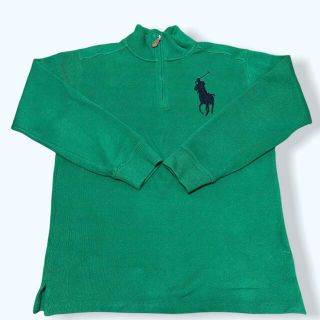 ポロラルフローレン(POLO RALPH LAUREN)の【大人気】ラルフローレン　ハーフジップ　スウェット　緑　ビッグポニー(ニット/セーター)