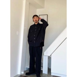 SEESEE STUDYSHOWROOMコラボ パジャマセットアップ 黒 シャツ-