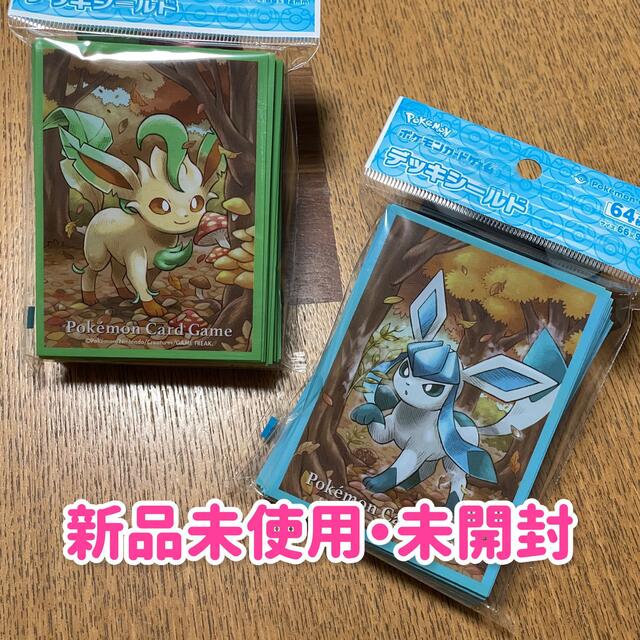 ポケモン(ポケモン)のポケモンカード デッキシールド スリーブ グレイシア＆リーフィア エンタメ/ホビーのトレーディングカード(カードサプライ/アクセサリ)の商品写真