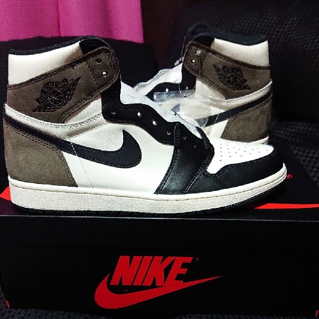 靴/シューズnike air jordan 1 dark mocha