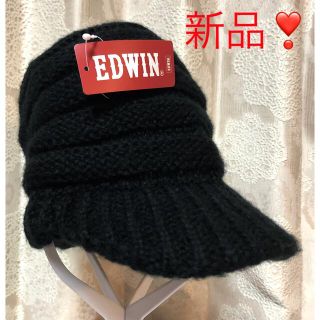 エドウィン(EDWIN)の【新品】EDWIN キャスケット 小顔効果UP❣️ニット帽子 フリーサイズ❣️(キャスケット)