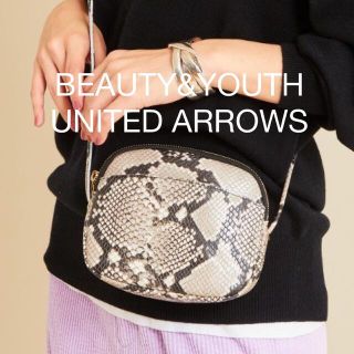 ビューティアンドユースユナイテッドアローズ(BEAUTY&YOUTH UNITED ARROWS)の未使用＊完売 BEAUTY&YOUTH ＊ レザーミニショルダー 高見えパイソン(ショルダーバッグ)