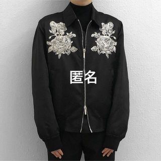 18SS dior homme ディオールオム　薔薇刺繍ブルゾン　ジャケット48