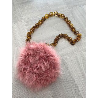 ザラ(ZARA)のお値下げ！美品　ZARA ピンクファー　ミニショルダーバッグ(ショルダーバッグ)