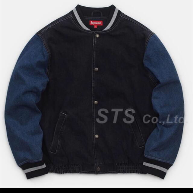 supreme Denim Varsity Jacket XL