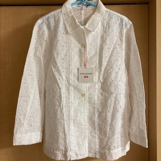 ユニクロ(UNIQLO)のユニクロ　イネス  レースシャツ　Lサイズ　新品未使用(シャツ/ブラウス(長袖/七分))