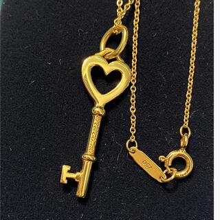 ティファニー(Tiffany & Co.)のカピバラ様美品tiffanyハートキーk18ゴールドネックレス(ネックレス)