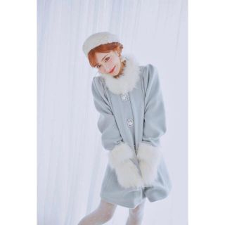 スワンキス(Swankiss)のPN Kirara wool C/T　SAX 【完売商品入手困難！】(毛皮/ファーコート)