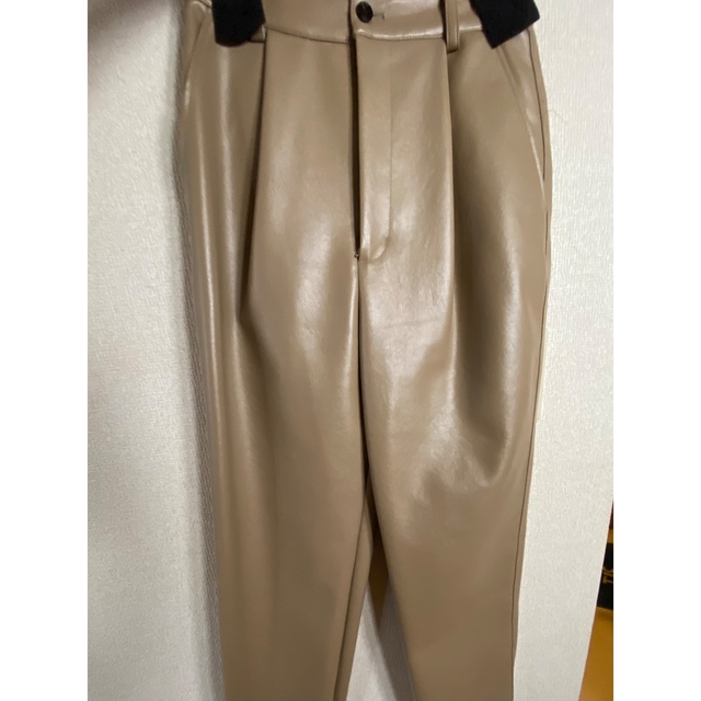 STYLEMIXER フェイクレザータックパンツ BLK -靴＆ファッション
