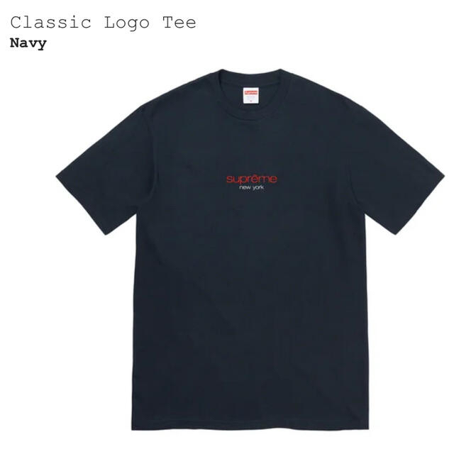 NavySIZE【L】Supreme Classic Logo Tee