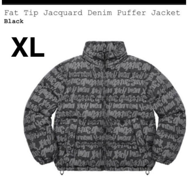 【送料無料/新品】  Supreme - supreme fat tip denim puffer jacquard XL ダウンジャケット