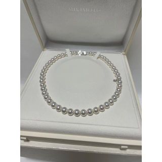 ミキモト(MIKIMOTO)の希少！　ミキモト　K18  8.5〜9㎜　パールネックレス　43㎝　美品(ネックレス)