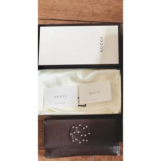 グッチ(Gucci)のGUCCI 長財布　レディース　ブラウン　箱付き(財布)