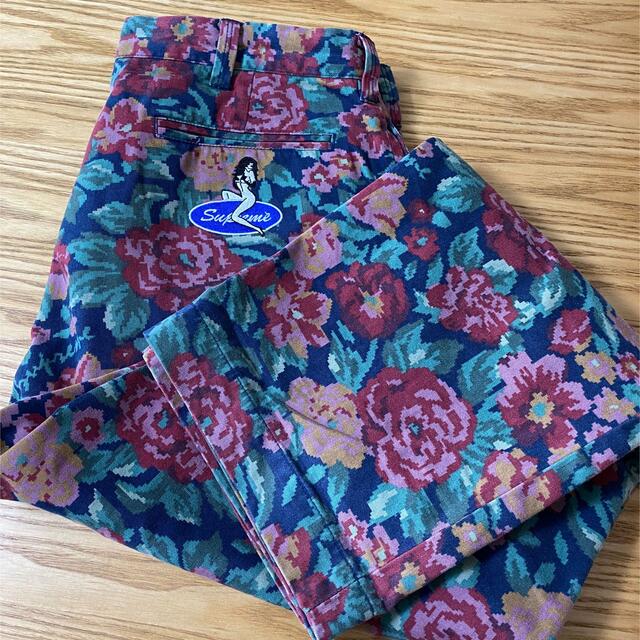 ブランド雑貨総合 Supreme Pin Up Chino Pant 34 花柄 チノパン