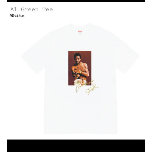 白　L Supreme 22ss AI Green tee