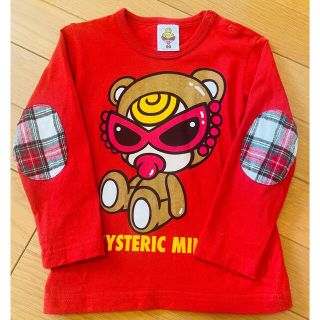 ヒステリックミニ(HYSTERIC MINI)のヒスミニ ブラウン　パッチワークロンT(Tシャツ/カットソー)