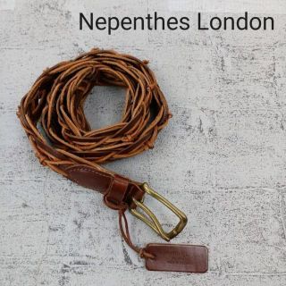 Nepenthes London ネペンテスロンドン レザー編みベルト
