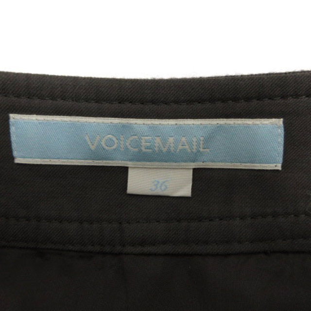 VOICEMAIL(ヴォイスメール)のヴォイスメール スカート ひざ丈 フレア ラップ風 ベルト グレー 36 レディースのスカート(ひざ丈スカート)の商品写真
