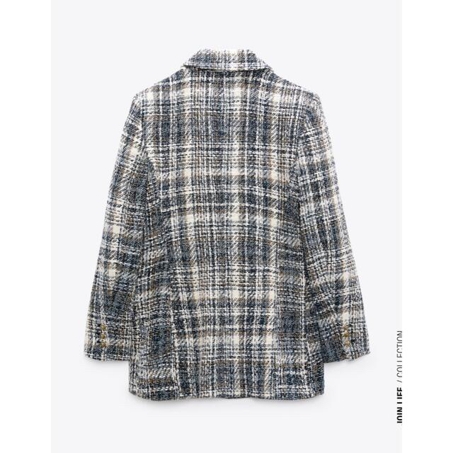 ZARA(ザラ)のZARA ※新品※ テクスチャーチェック ブレザー XS レディースのジャケット/アウター(テーラードジャケット)の商品写真