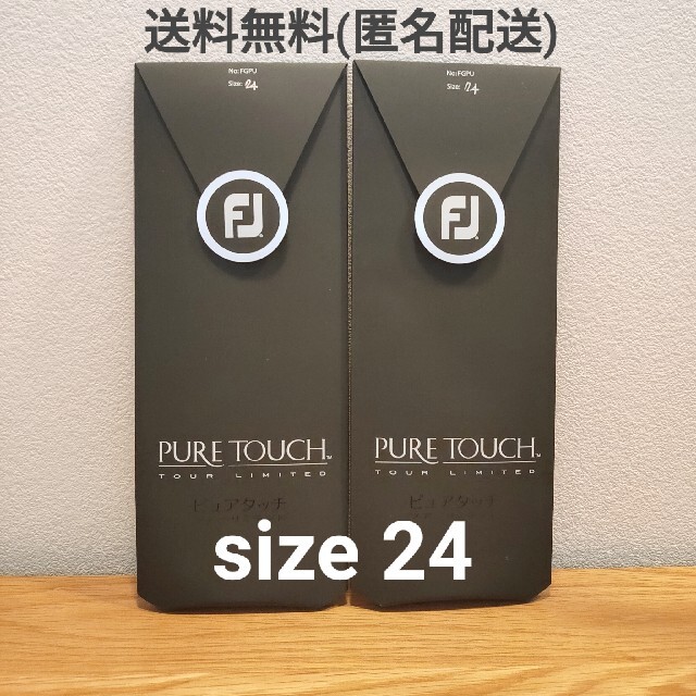 フットジョイ ピュアタッチ ホワイト ゴルフグローブ 2枚　size24