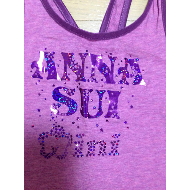 ANNA SUI mini(アナスイミニ)のANNA SUI mini パープルロゴタンクトップ 110cm キッズ/ベビー/マタニティのキッズ服女の子用(90cm~)(その他)の商品写真