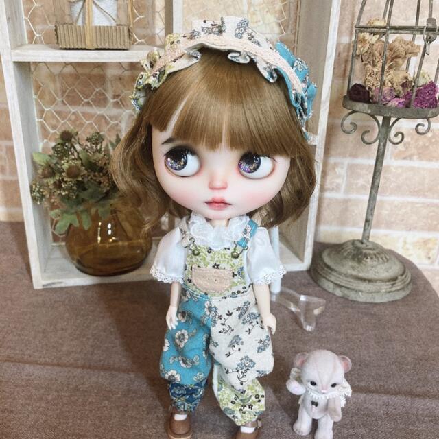 ハンドメイド ネオブライスサイズ サロペット&ヘッドリボンセット