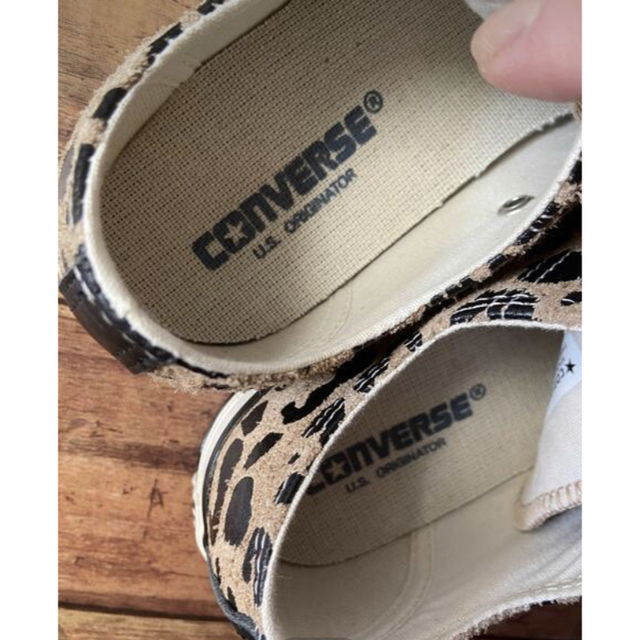 値下げ美品☆試しばきのみ！！☆CONVERSE スニーカー スエード レパード