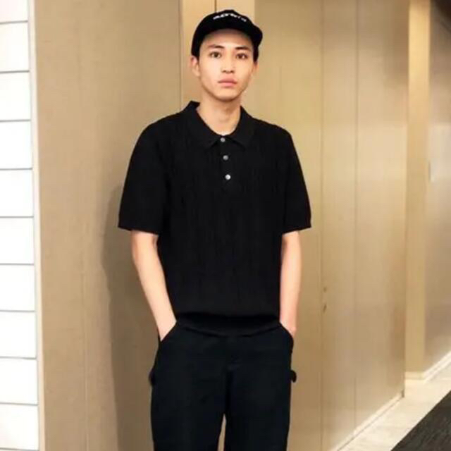 stussy cable ss polo ニットポロ-