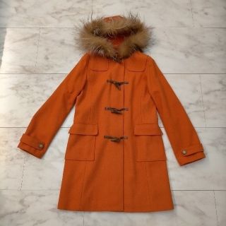 美品  ダッフルコート LISEEO  ウール×カシミヤ 橙 フォックス(ダッフルコート)