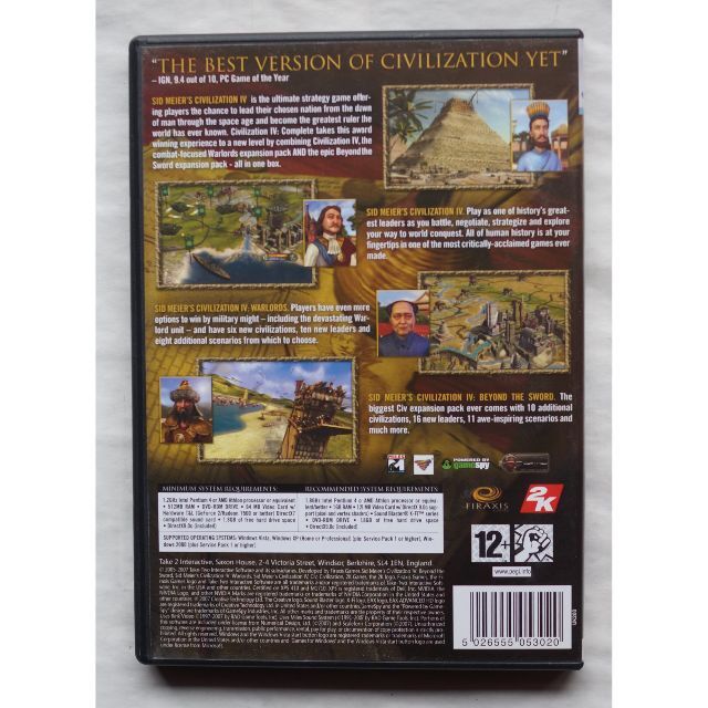 CIVILIZATION IV COMPLETE 輸入版 ( #1472 ) エンタメ/ホビーのゲームソフト/ゲーム機本体(PCゲームソフト)の商品写真