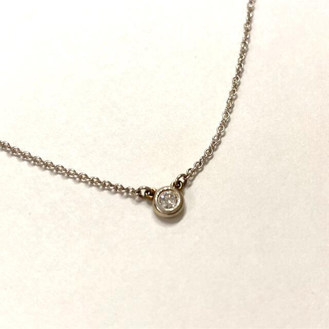 【美品】ティファニー ネックレス ダイヤモンド バイザヤード 一粒ダイヤ