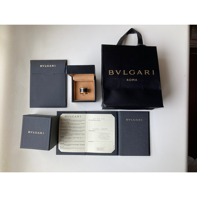 BVLGARI(ブルガリ)のブルガリ BVLGARI ビー・ゼロワン リング　指輪　18Kローズゴールド レディースのアクセサリー(リング(指輪))の商品写真